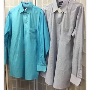 Stafford,men,shirts(2),blue,formal, $15each,Sz17.: